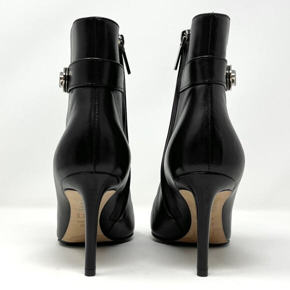 Christian Dior Buckle Ankle Boots Black Leather Stiletto Size 39.5 EU - Picture 5 of 10